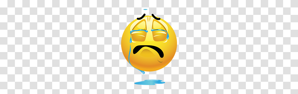 Crying A River Emoticon Emojis Emoticon Smiley, Balloon, Pac Man, Mask Transparent Png