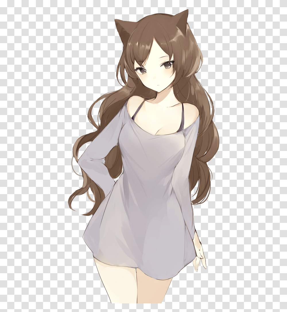 Crying Anime Girl Avatan Plus Anime Style Anime Art Sexy Anime Girl Brown Hair, Clothing, Sleeve, Long Sleeve, Person Transparent Png