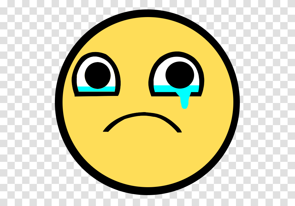 Crying Awesome Face Sad Awesome Face Epic Smiley Know Your Meme, Pac Man Transparent Png