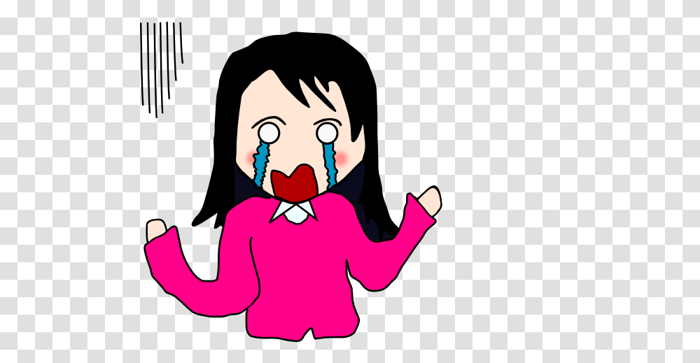 Crying Cartoon Woman Clip Art, Sleeve, Long Sleeve, Person Transparent Png