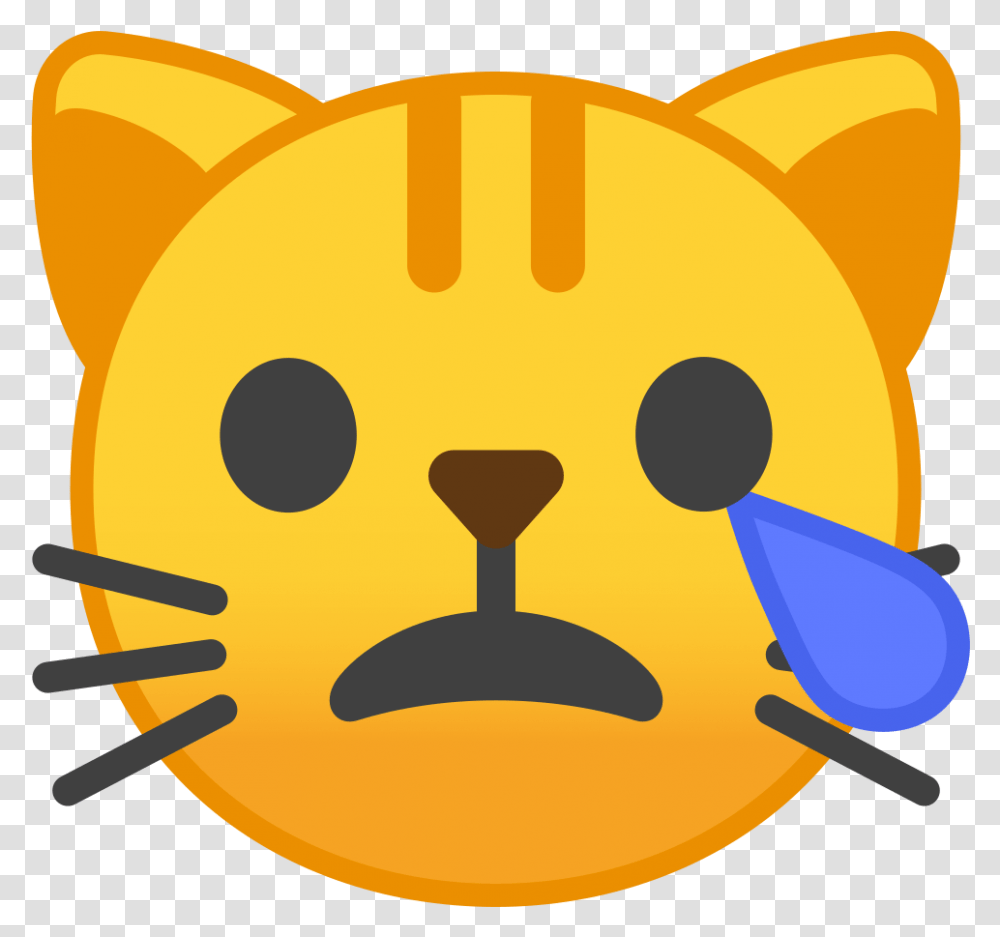 Crying Cat Face Icon Noto Emoji Smileys Iconset Google Museo Nacional, Halloween, Pillow, Cushion, Pac Man Transparent Png