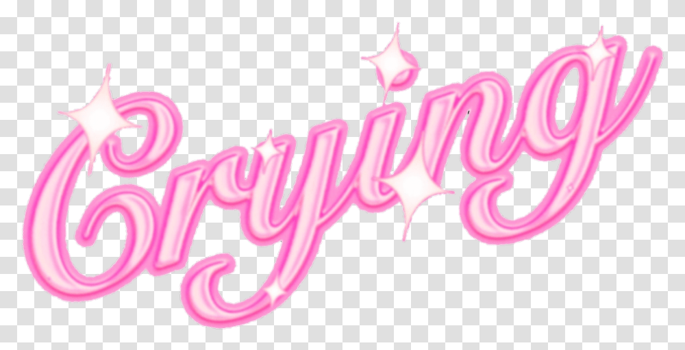 Crying Cry Crybaby Sugarbaby Pink Aestheticpink Calligraphy, Alphabet, Word, Label Transparent Png