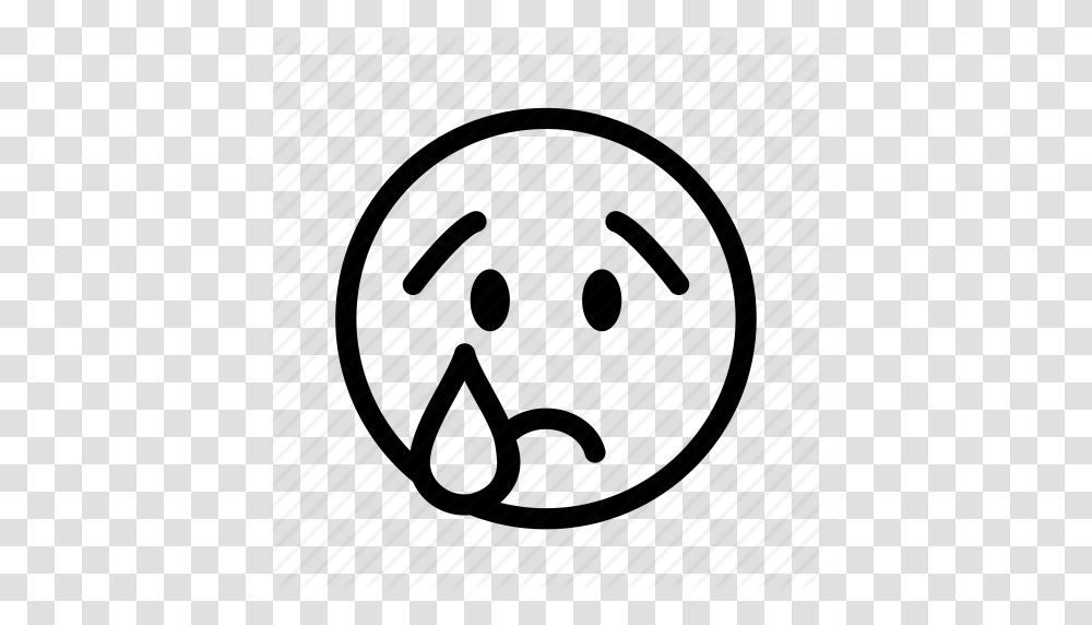 Crying Depressed Distressed Emoji Emoticon Sad Tear Icon, Steering Wheel, Sport, Sports, Team Sport Transparent Png