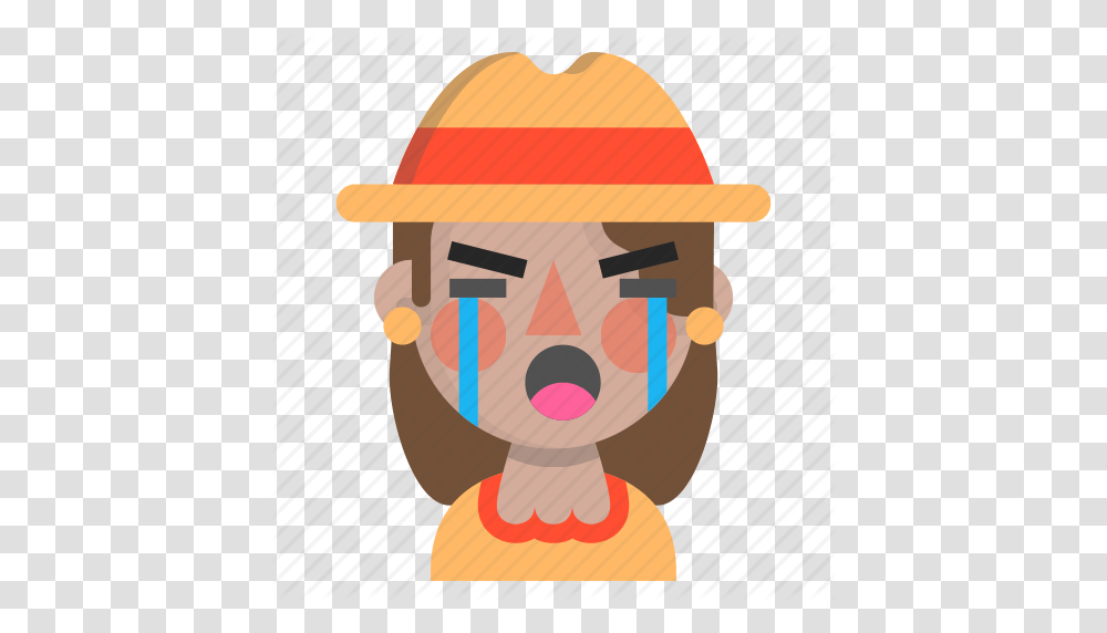 Crying Emoji Female Halloween Horror Monster Scarecrow Icon, Toy, Face, Fireman Transparent Png