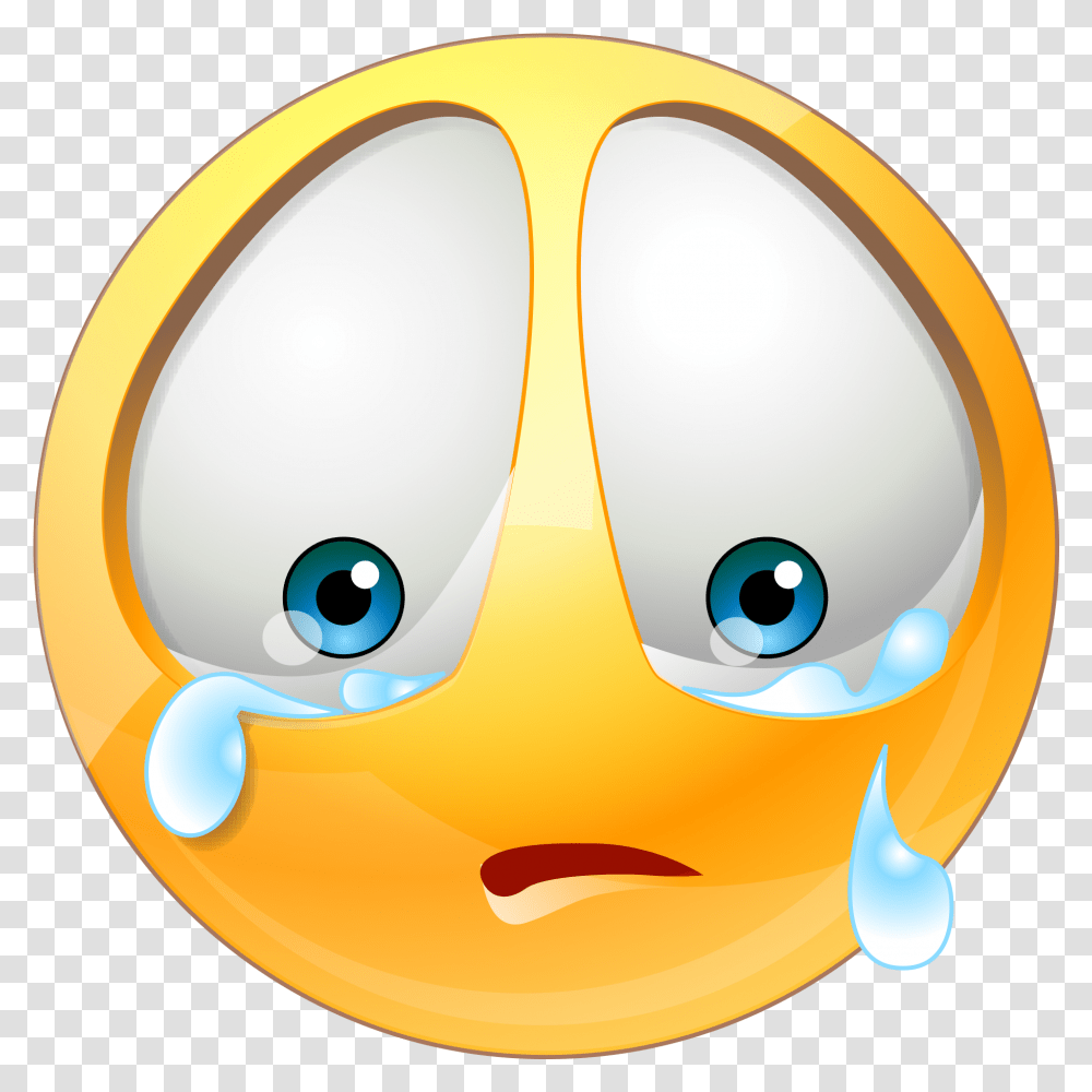 Crying Emoji Image Free Download Searchpng Crying Smiley, Label, Nature, Outdoors Transparent Png