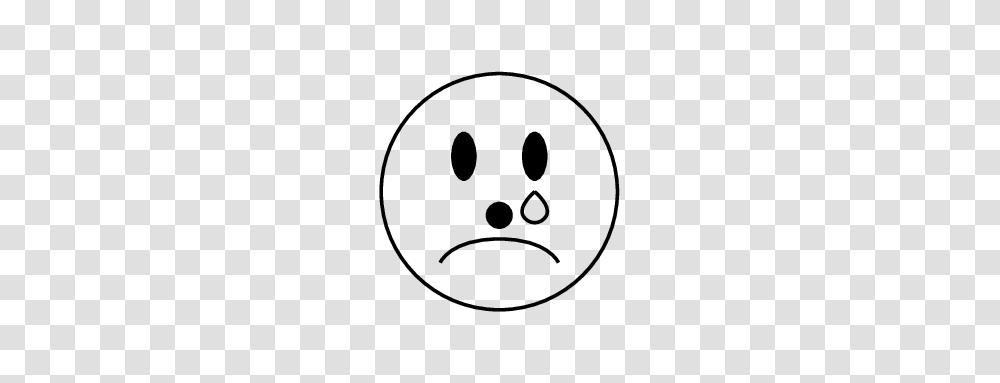 Crying Face Clipart Black And White, Stencil, Logo, Trademark Transparent Png