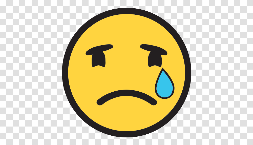 Crying Face Emoji For Facebook Email & Sms Id 9942 Meaning, Pac Man, Symbol, Logo, Trademark Transparent Png