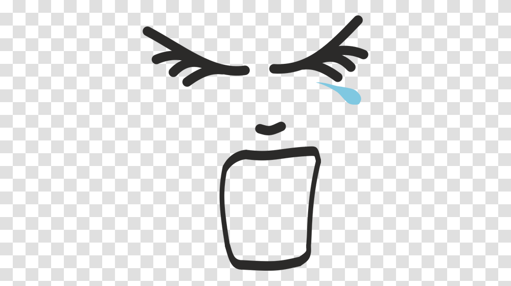 Crying Face Line Art, Stencil, Electronics, Mustache Transparent Png