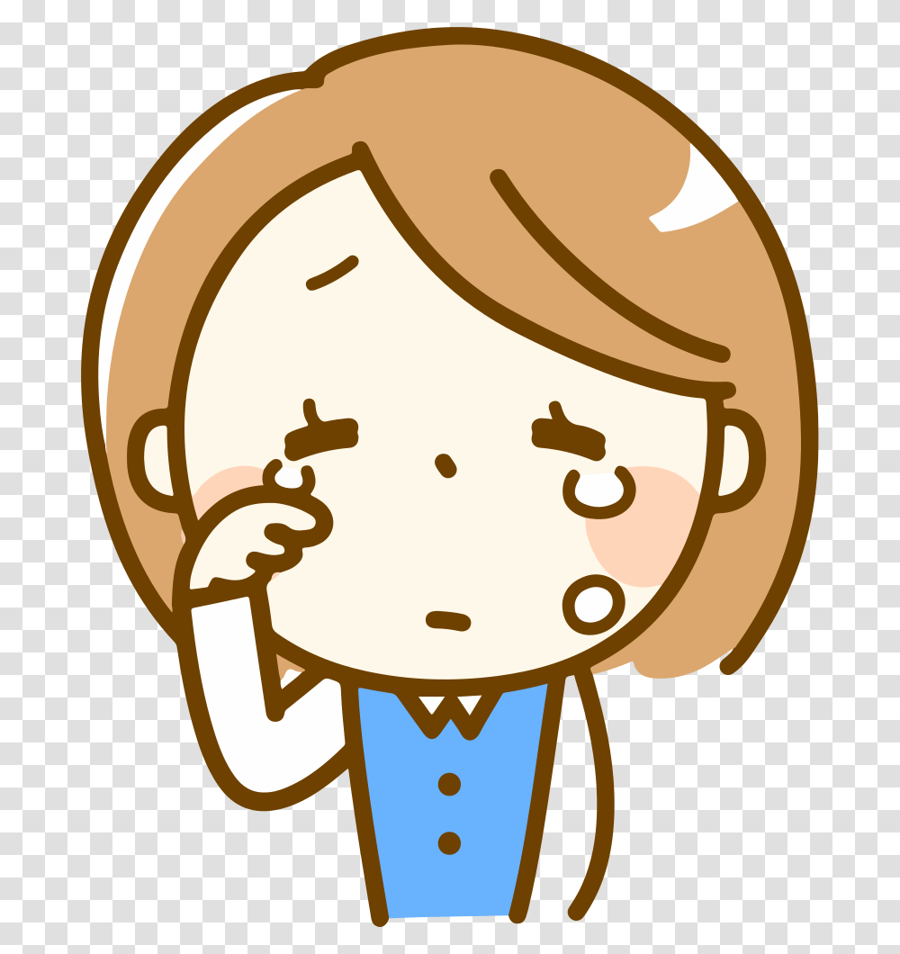 Crying Female Girl With Idea Clipart, Cream, Dessert, Food, Creme Transparent Png