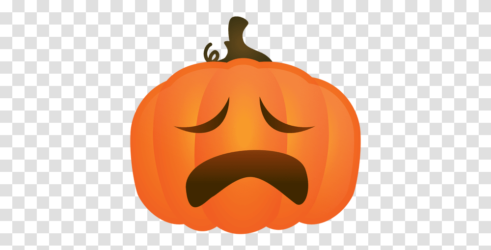 Crying Halloween Pumpkin Ad Sponsored Laughing Pumpkin, Vegetable, Plant, Food Transparent Png