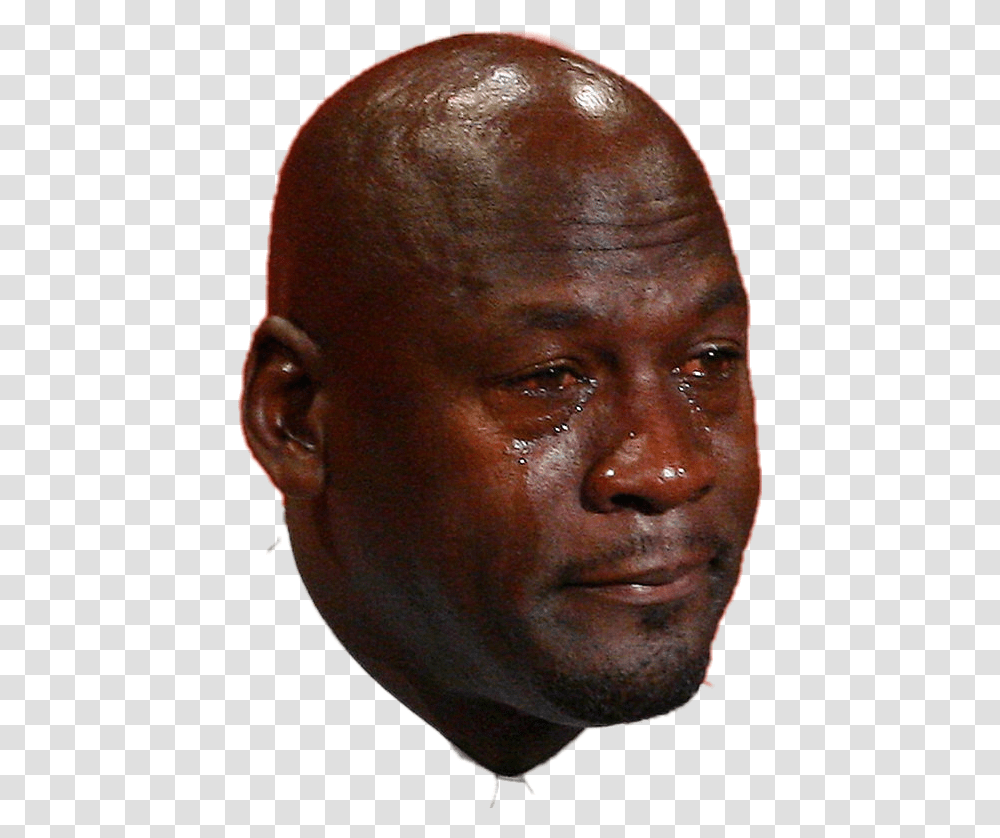 Crying Jordan Crying Michael Jordan Sticker, Head, Face, Person, Human Transparent Png
