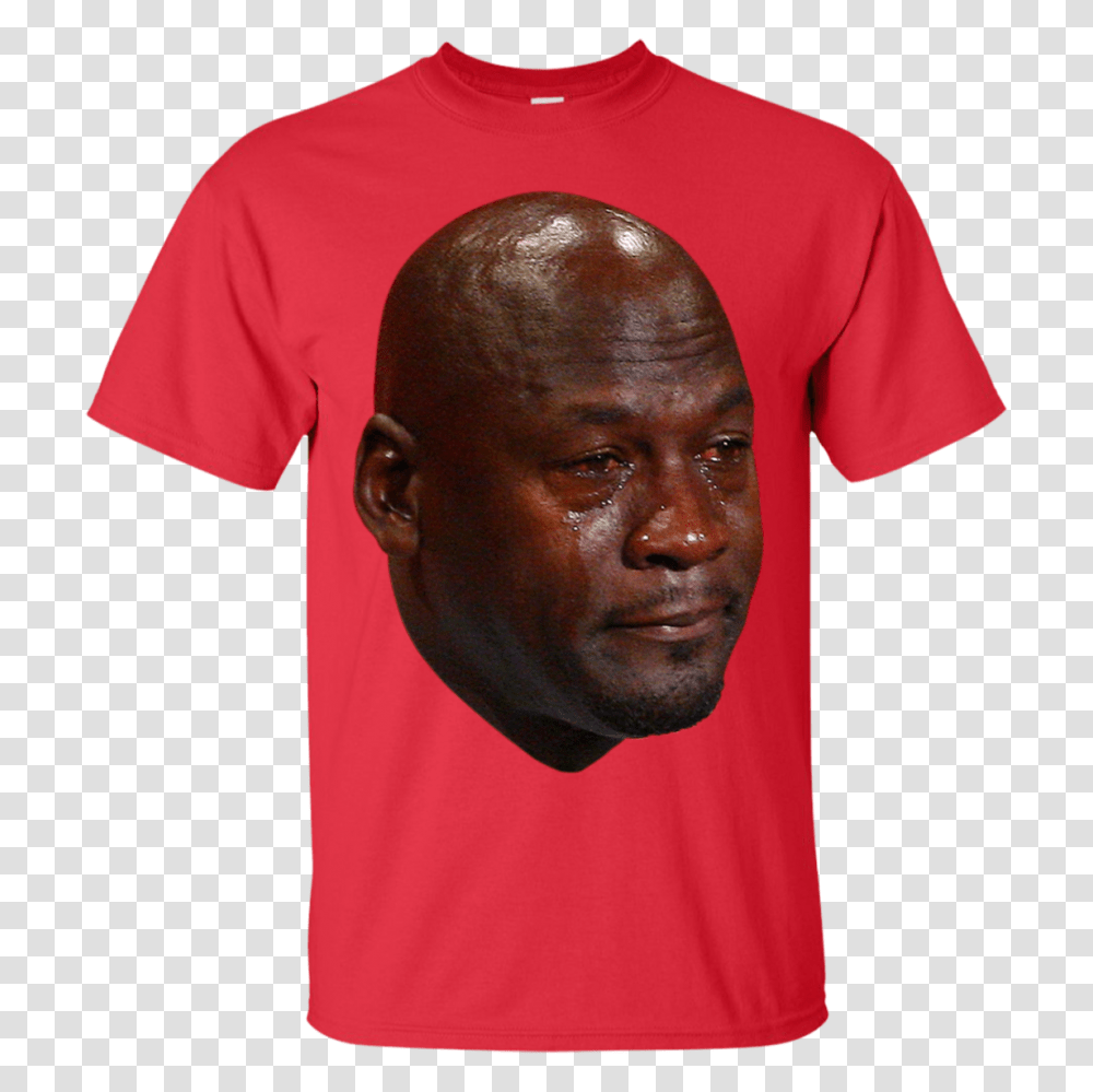 Crying Jordan T Shirt Crying Michael Jordan Meme And Meme, Apparel, T-Shirt, Person Transparent Png
