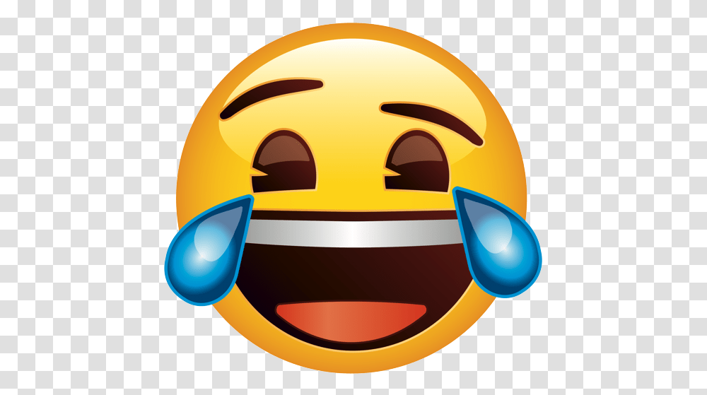 Crying Laughing Emoji, Label, Helmet Transparent Png