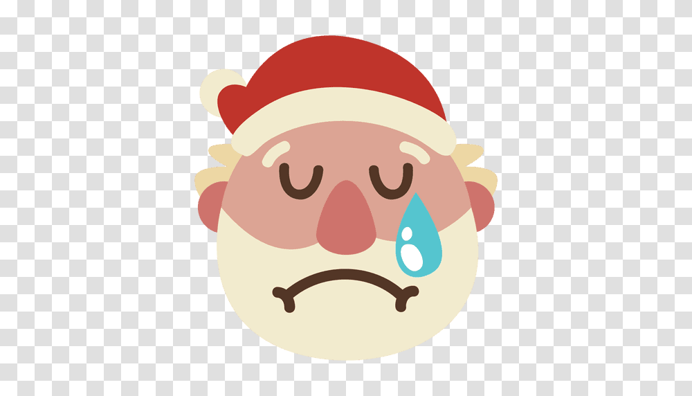 Crying Santa Claus Face Emoticon Transparent Png