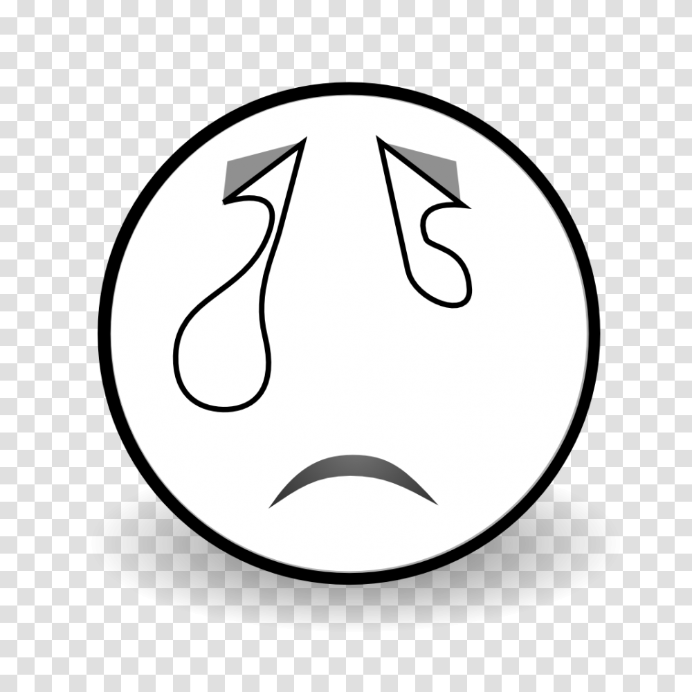 Crying Smiley Face Clip Art, Logo, Trademark, Stencil Transparent Png