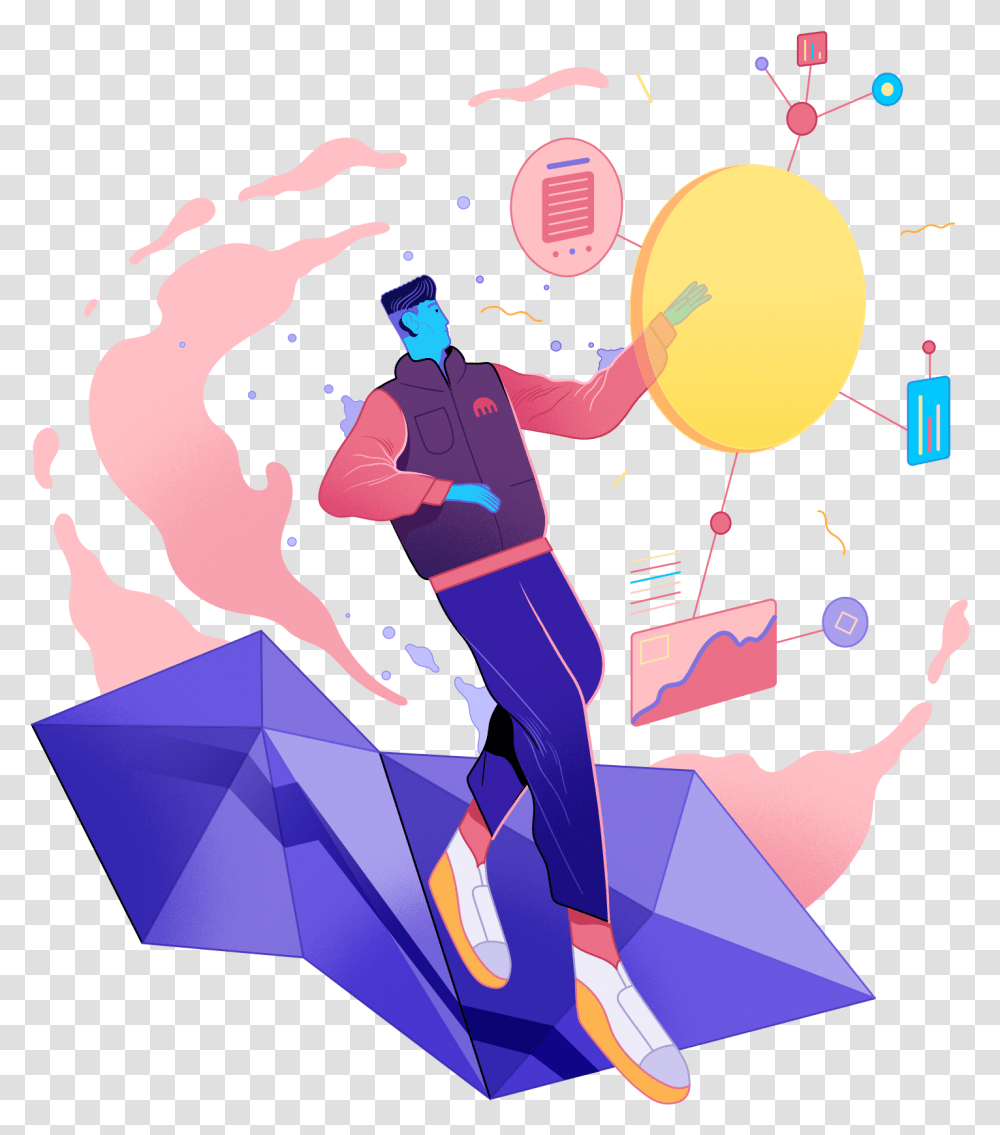 Crypto Exchange Illustration, Ball, Person, Human, Balloon Transparent Png
