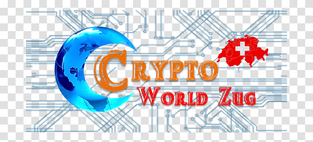 Crypto World Zug Circuit Blue With Flag Switzerland, Alphabet Transparent Png