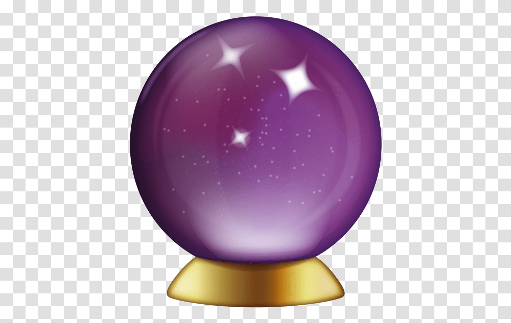 Crystal Ball Emoji, Balloon, Sphere, Purple, Plant Transparent Png