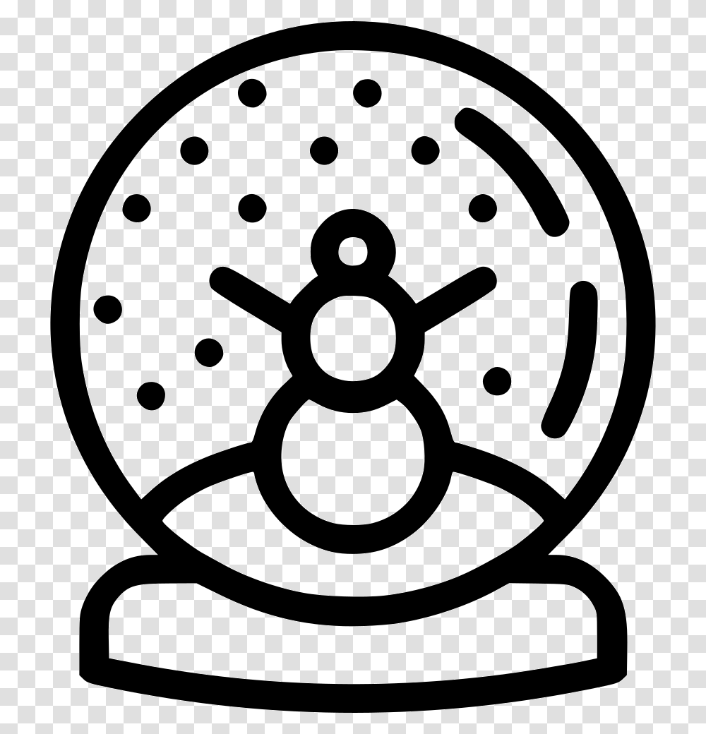Crystal Ball Snow Snowman Xmas Gift, Logo, Trademark, Stencil Transparent Png