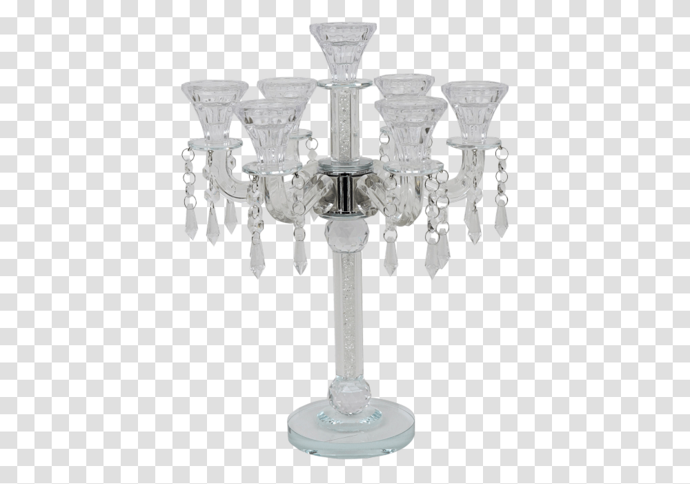 Crystal Candelabra With Broken Glass 7 Branch Wine Glass, Lamp, Chandelier, Bronze Transparent Png
