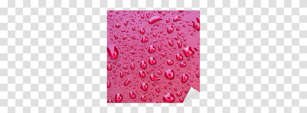Crystal Clear Water Drops Over Red Background Sticker • Pixers We Live To Change Drop, Droplet, Petal, Flower, Plant Transparent Png