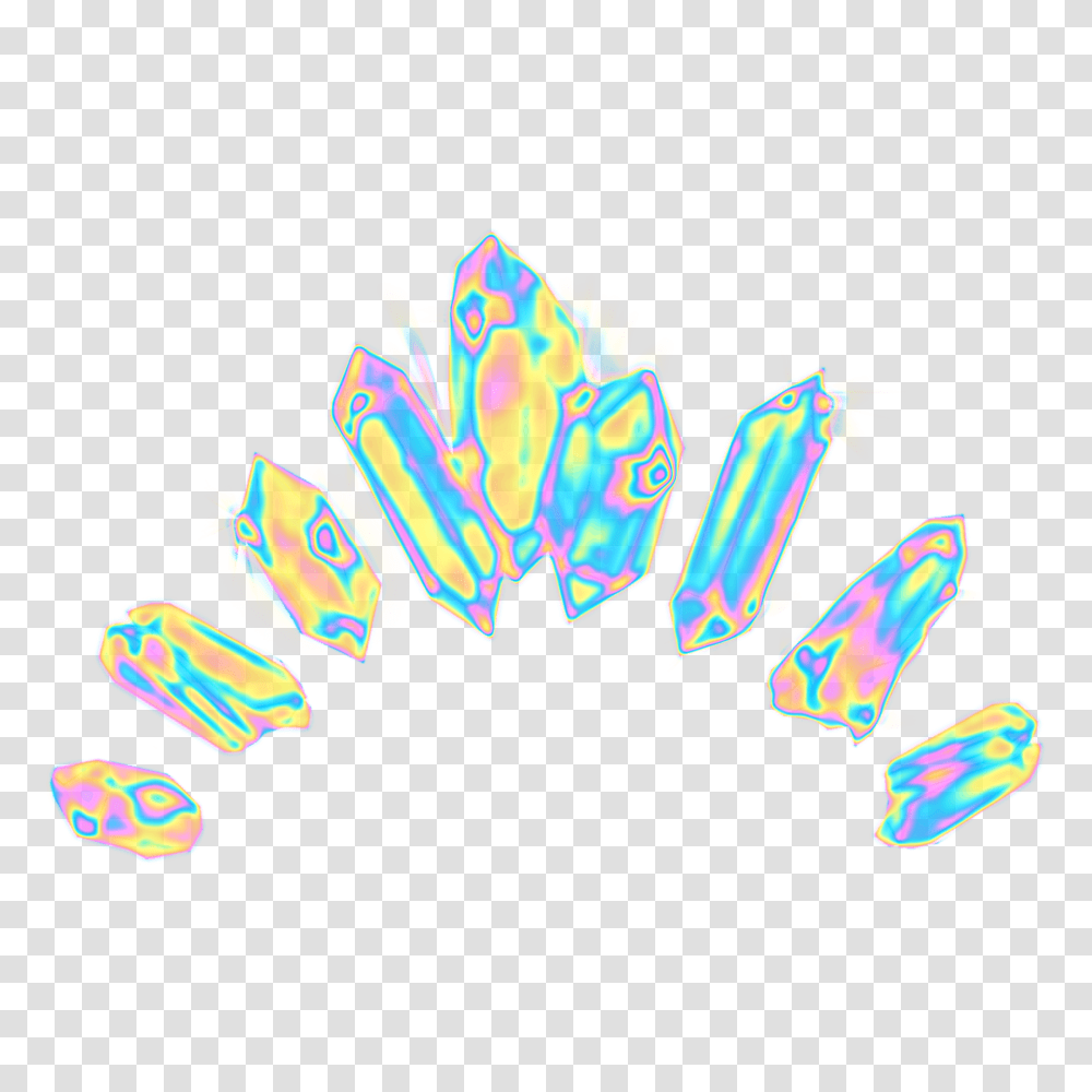 Crystal Crown Holographic Holo Holographic Colorful Rai, Floral Design, Pattern Transparent Png