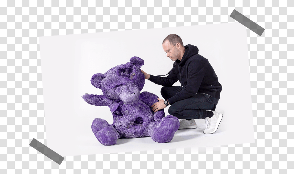 Crystal Cuddle In Seoul Teddy Bear, Person, Shoe, Footwear Transparent Png