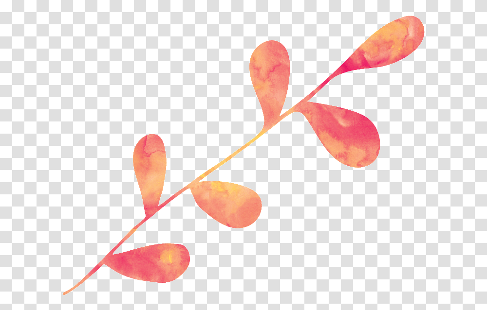 Crystal Red Leaf Cartoon Bud, Plant, Petal, Flower, Spoon Transparent Png