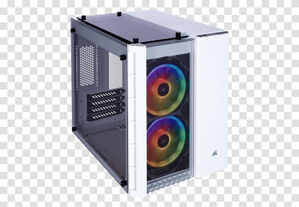Crystal Series 280x Rgb Tempered Glass No Psu Microatx Corsair 280x Case White, Electronics, Computer, Hardware, Appliance Transparent Png