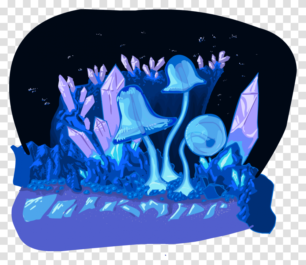 Crystal Shrooms Illustration, Ice, Outdoors Transparent Png