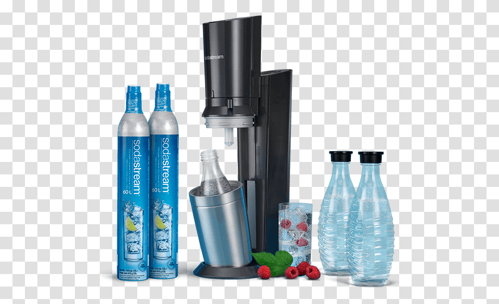 Crystal Soda Stream Bottles, Glass, Cylinder, Shaker, Lab Transparent Png