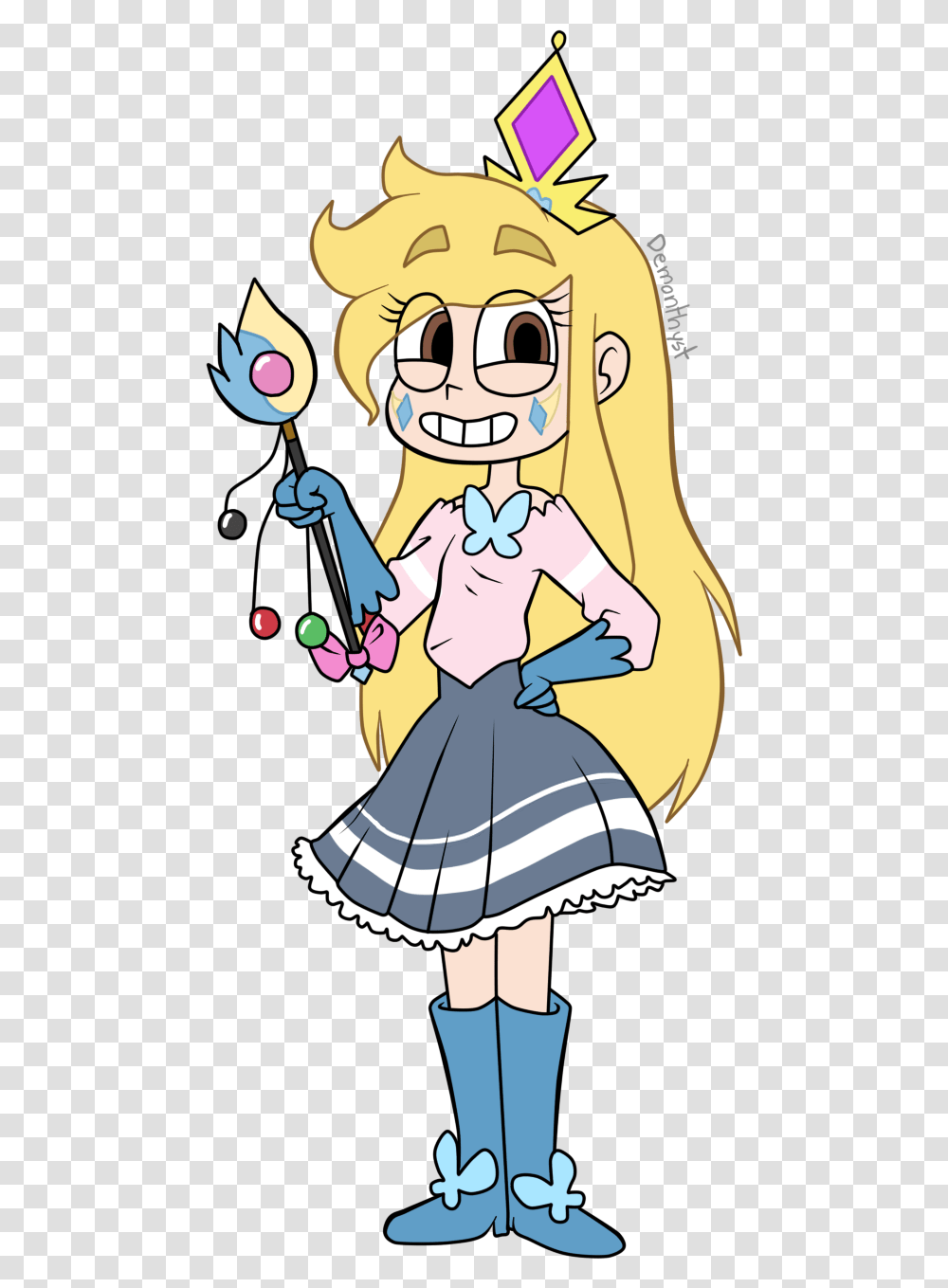 Crystal The Artistmy Starco Child Version Cartoon, Person, Female, Doodle, Drawing Transparent Png