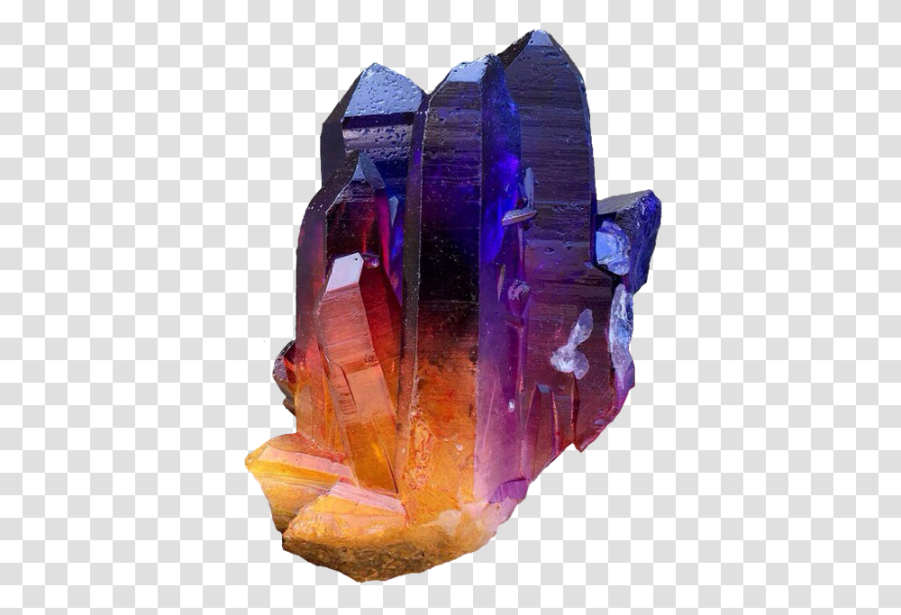 Crystals Purple And Orange Crystal, Mineral, Quartz, Gemstone, Jewelry Transparent Png