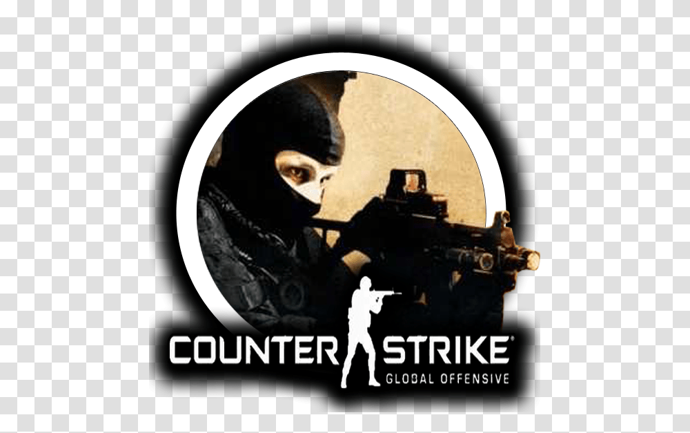 Cs Go Counter Terrorist Counter Strike Logo, Person, Human, Gun, Weapon Transparent Png
