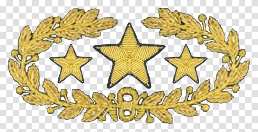 Csageneral Insignias De General, Star Symbol, Rug, Gold Transparent Png