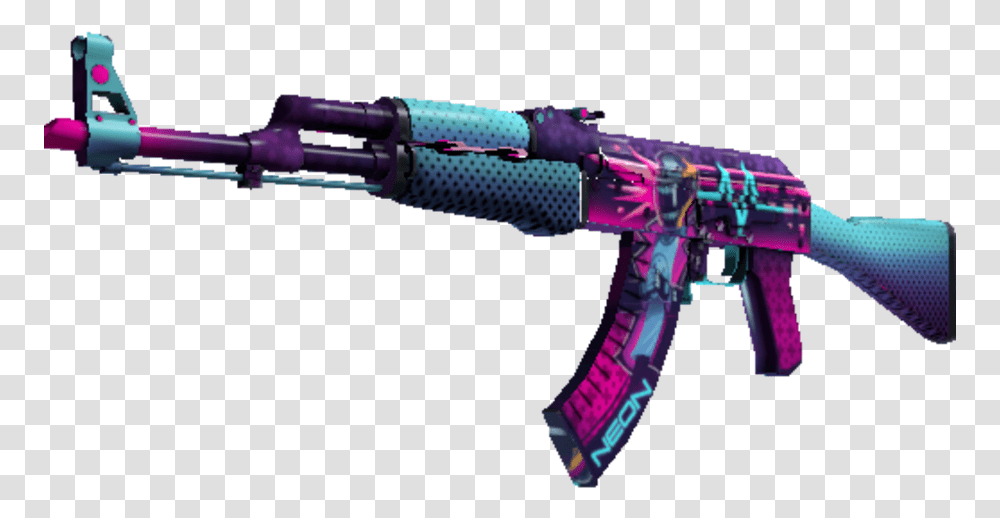 Csgo Ak 47 Neon Rider, Gun, Weapon, Weaponry, Toy Transparent Png