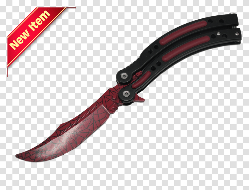 Csgo Inspired Bali Song Black Widow Upswept Butterfly Training, Weapon, Weaponry, Blade, Knife Transparent Png