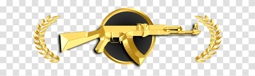 Csgo Master Guardian Ranked Acc Master Guardian 2, Gun, Weapon, Weaponry, Gold Transparent Png