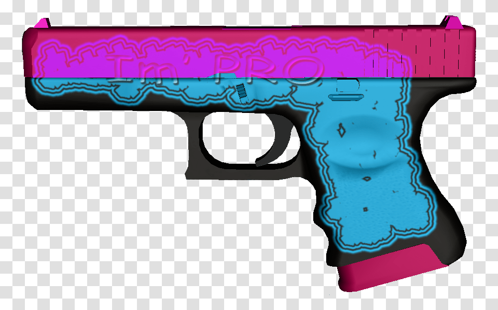 Csgo Pink Glock, Gun, Weapon, Weaponry, Handgun Transparent Png