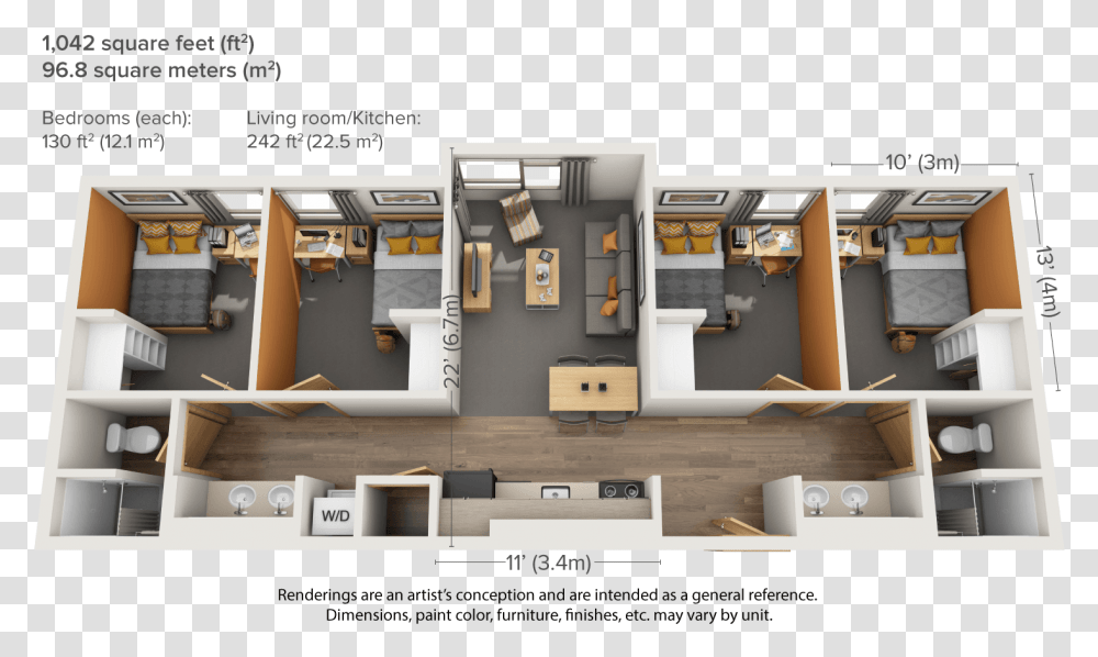 Csu Aggie Village, Floor Plan, Diagram, Plot Transparent Png