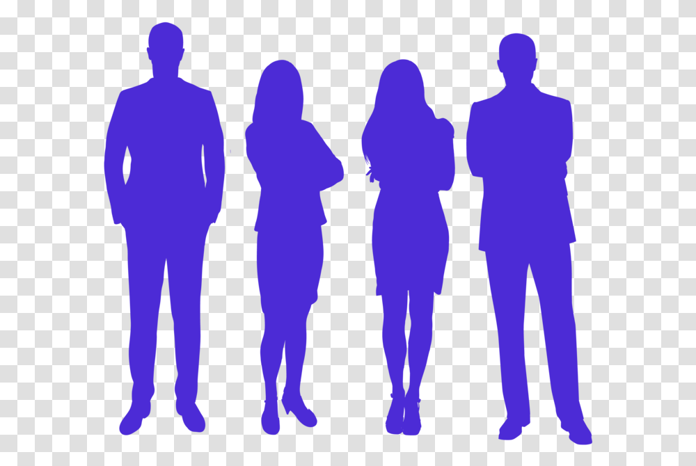 Ct Microsite Person Silhouettes 4 Business People In Silhouette, Human, Standing, Crowd, Security Transparent Png