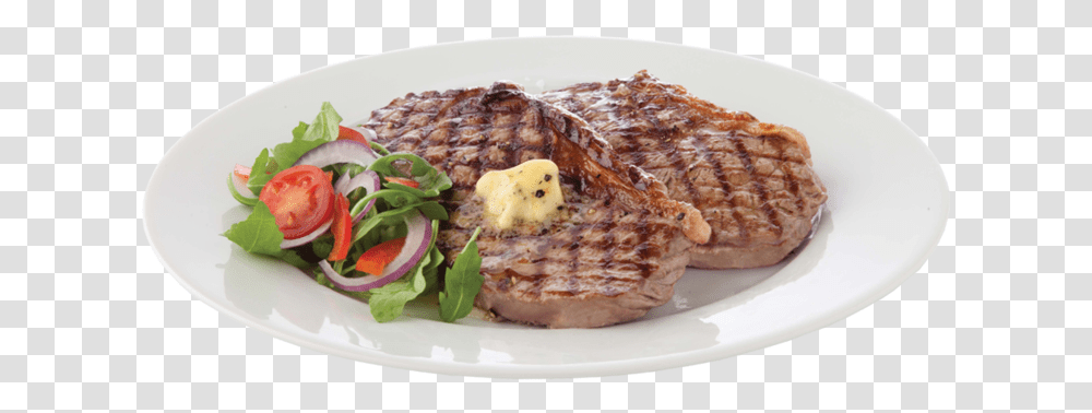 Ct Striploin 2pk Sirloin Steak, Food, Plant, Dish, Meal Transparent Png
