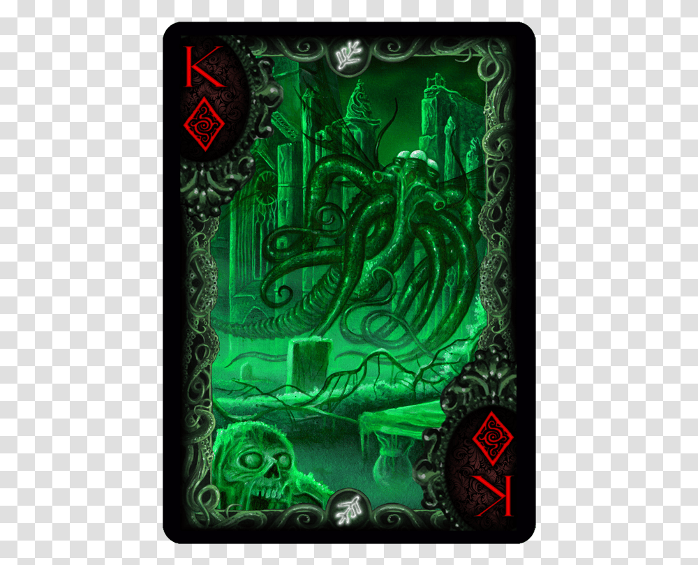 Cthulhu Bicycle Cards, Jade, Gemstone, Ornament, Jewelry Transparent Png