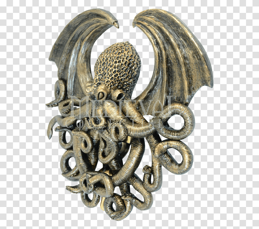 Cthulhu Demon Door Knocker Cthulhu Door Knocker, Bronze, Machine Transparent Png