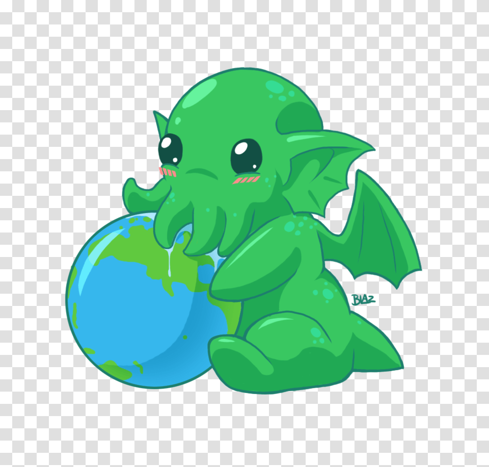 Cthulhu, Green, Animal, Amphibian, Wildlife Transparent Png