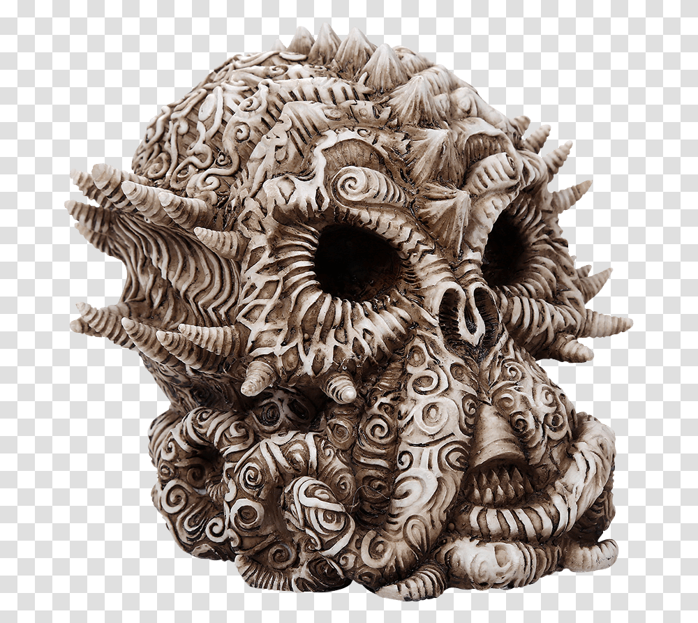 Cthulhu Skull Statue Cthulhu Skull, Pattern, Ornament, Doodle Transparent Png