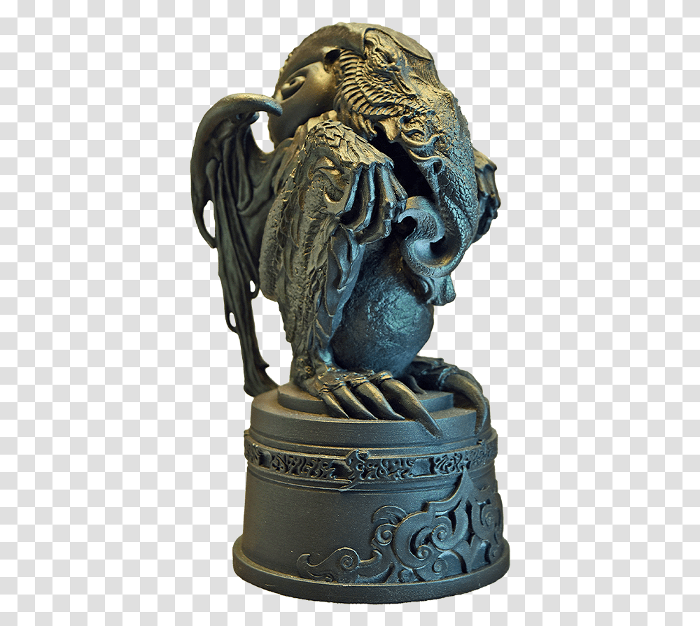 Cthulhu Statue Stephen Cthulhu Statue, Bronze, Sculpture, Art, Figurine Transparent Png