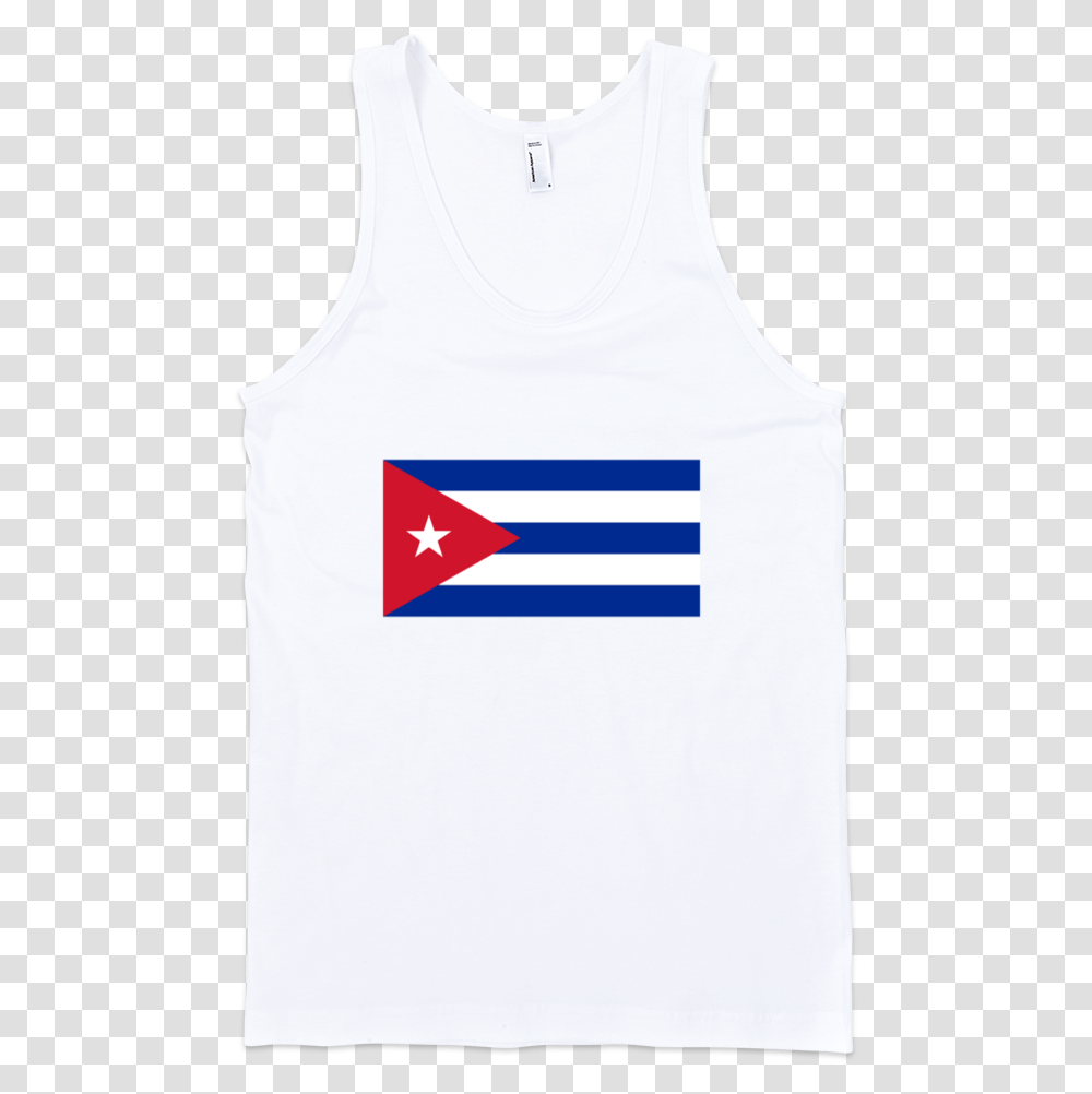 Cuba Fine Jersey Tank Top Unisex By Itee White Top Front Background, Apparel, Undershirt Transparent Png