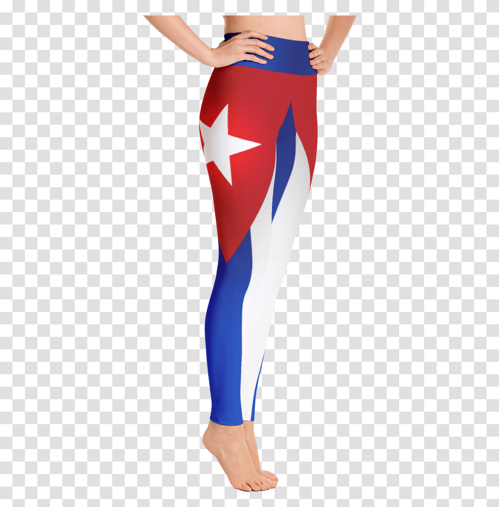 Cuba Flag Leggings Yoga Pants Northern Lights, Clothing, Person, People, Sport Transparent Png