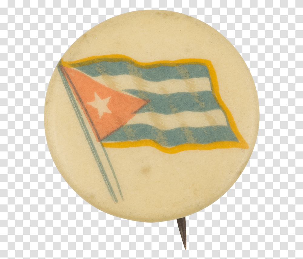 Cuba Flag On White Art Button Museum Earthenware, Logo, Trademark, Rug Transparent Png